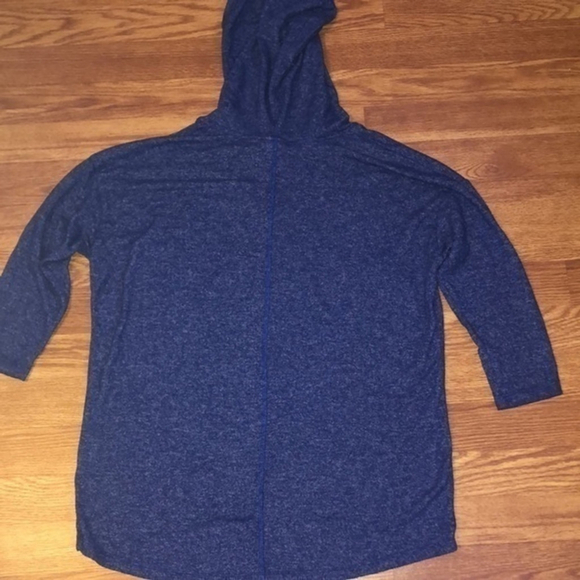 Bobeau Heathered Blue Pullover Hoodie Sweatshirt XS - Picture 3 of 6
